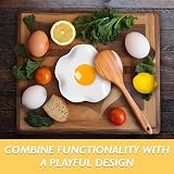 VELENTI Cool Fried Egg Spoon Rest - Handmade Ceramic Kitchen Holder view 4
