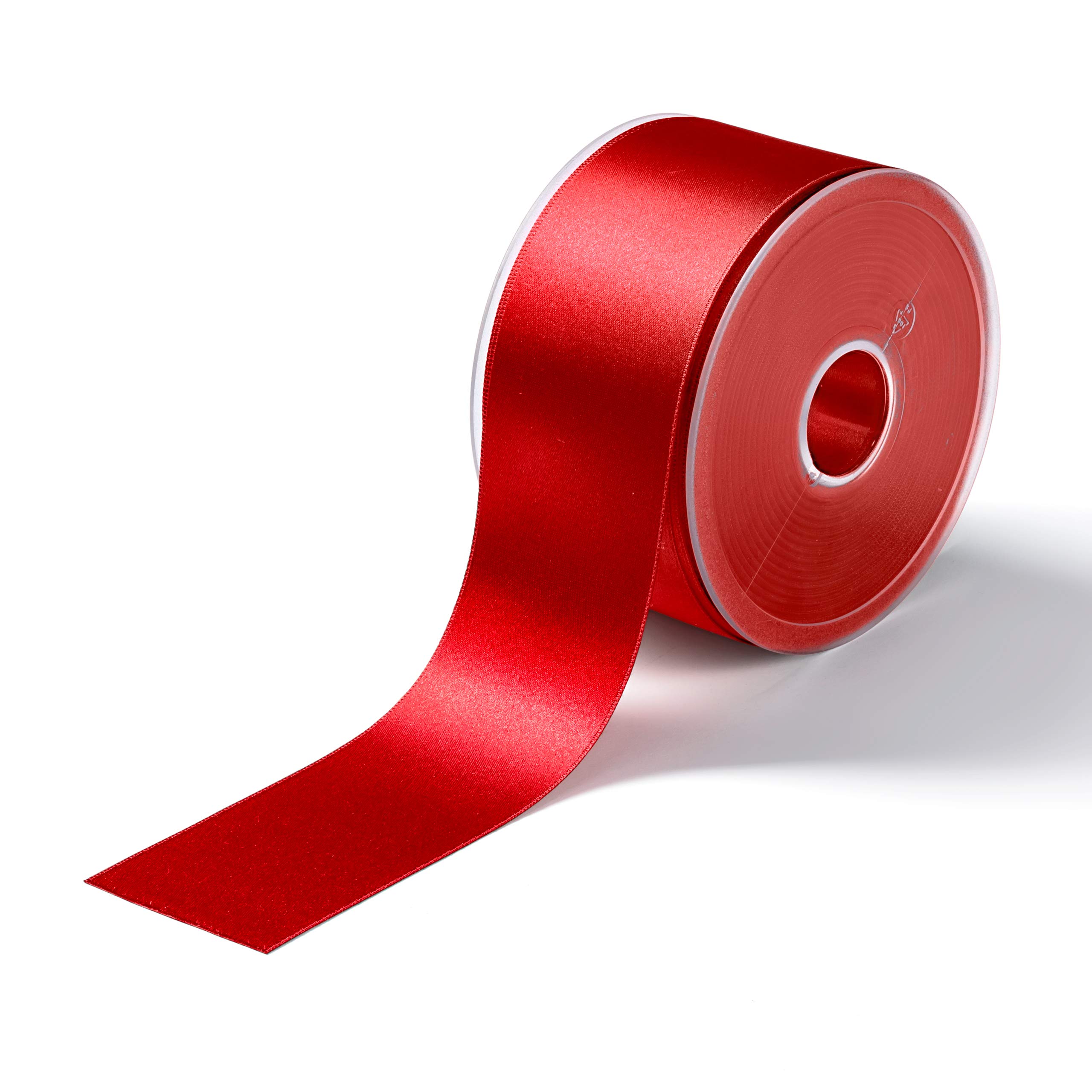Prym Satin Ribbon 50 mm Red, 100% Polyester