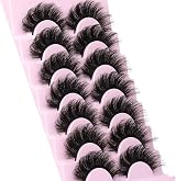ALICROWN Fake Eyelashes 20MM Dramatic Faux Mink 5D 7 Pairs Reusable Fluffy Pack view 5