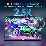 NexiGo 16 inch Portable Gaming Monitor 2.5K 144Hz 500Nits FreeSync G-SYNC HDMI view 2