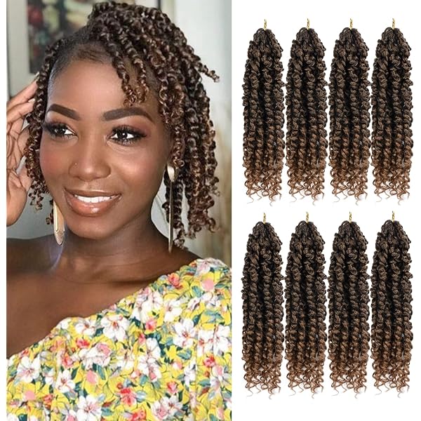 Bileaf Passion Twist Häkelhaar – Vorgedreht, 25,4 Cm, 8 Packungen, Weich & Einfach Zu Installieren