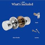 XFORT Tulip Passage Knob Set Polished Chrome for Internal Doors 35-45mm view 5