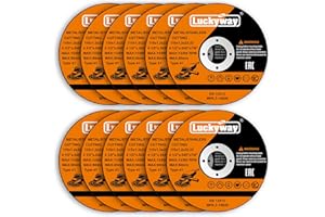 Luckyway Cut-Off Wheel, 4-1/2"x.045 x7/8" Cutting Wheel, Angle Grinder Cut Disc for Metal and Stainless Steel Cutting - 12 Pack
