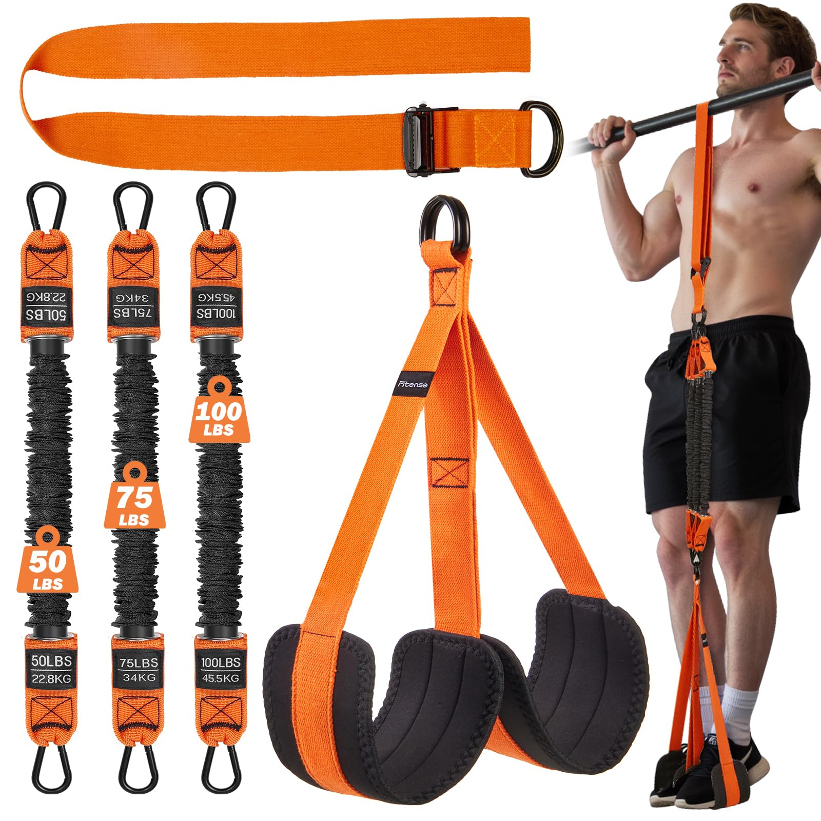 Photo 1 of Pull Up Assistance Bands 50-225lbs, Heavy Duty Pull Up Workout Band with Feet Rest, Resistance Band for Pull Up Bar Bands, Pull Up Assist Band Strength Training Workout Equipment, Height Adjustable