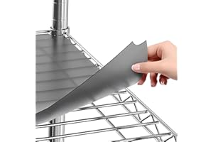 Shelf Liners for Wire Shelf System - Set of 5 in Graphite - 14 x 30 inch - Plastic Wire Shelving Shelf Mats