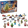 LEGO City Advent Calendar 2025 Kids Toy - Holiday Countdown Playset W/Santa & Mrs. Claus Minifigures for Boys & Girls, Ages 5