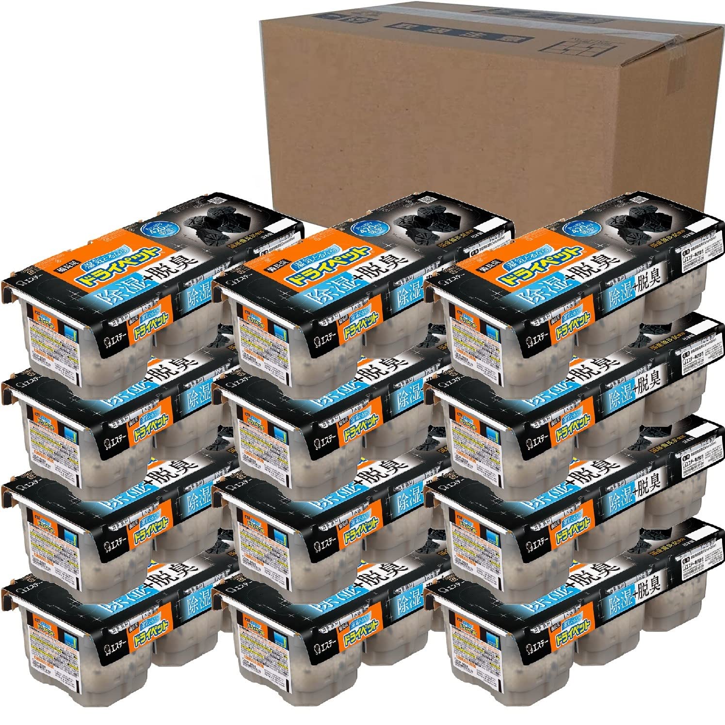 ドライペット [ケース販売] 備長炭ドライペット 除湿剤 タンクタイプ どこでも用 3個入×12個パック 除湿 脱臭 乾燥剤 湿気取り R商品画像