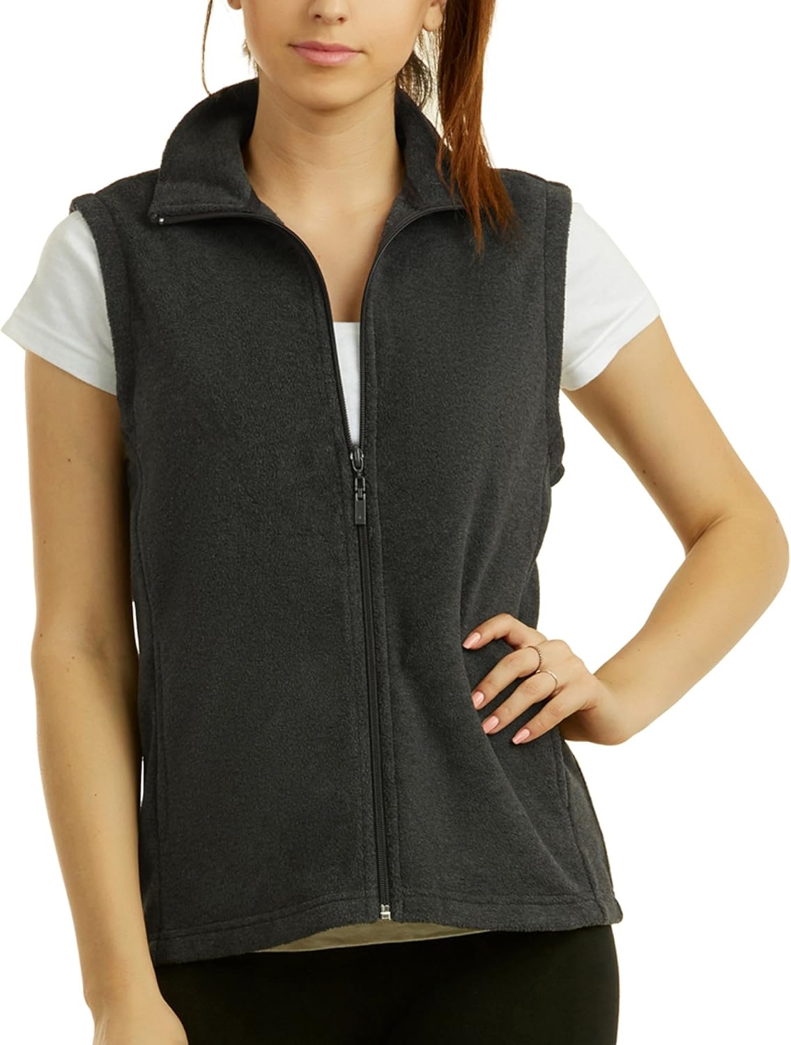 ToBeInStyle Women's Zip Up Sleeveless Polar Fleece Vest Amazon.ca