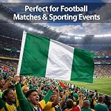 SHATCHI Nigeria Flag 5ft x 3ft with Brass Eyelets Polyester Flag view 4