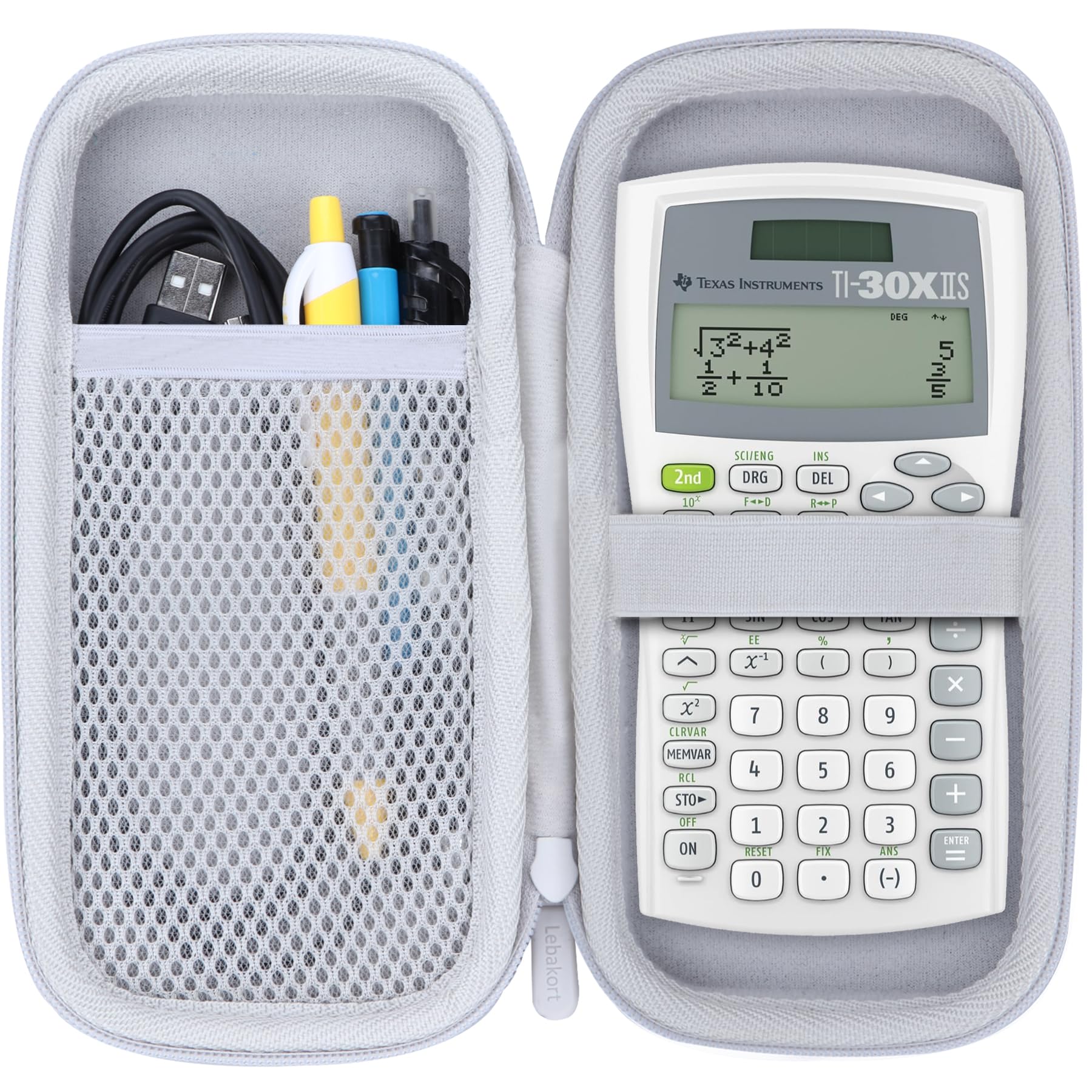 Photo 1 of Lebakort Hard Carry Case Compatible with Texas Instruments TI-30XIIS TI-30XS TI-30Xa TI-36X Pro Scientific Calculator (Off White Case Only)