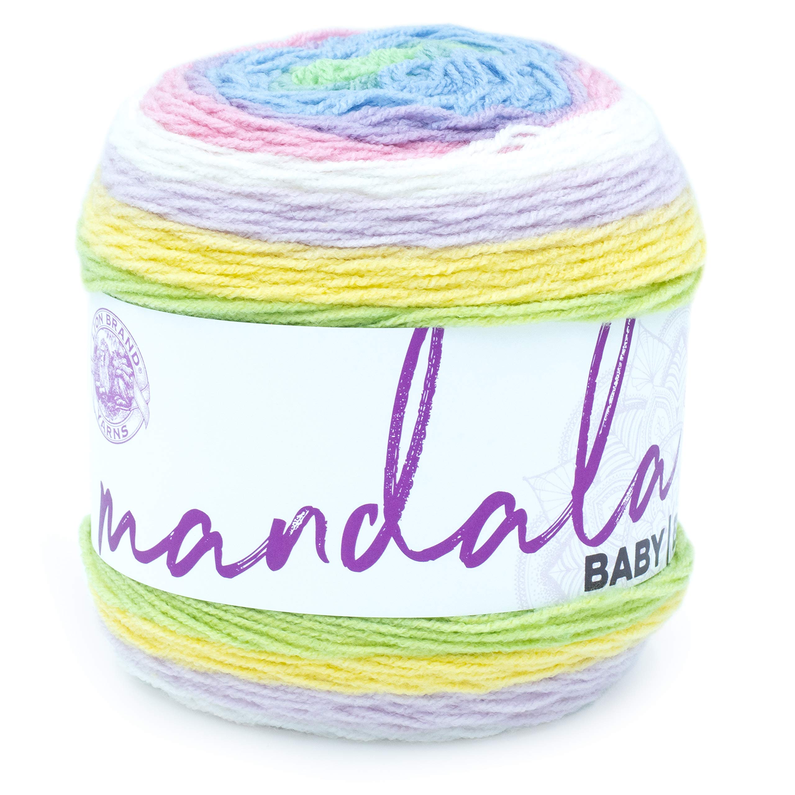 Lion Brand Yarn Company Mandala Baby Yarn, Acrylic, Neverland, 13.97 x 13.97 x 11.43 cm โ image 1