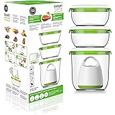 FOSA Starter Set Food Sealer Vacuum Sealer Reusable Container Set - Premium Vacuum Sealers for Food Storage, Airtight Preservation - Includes Turtle Vacuum Pump and 3 Vacuum Seal Containers