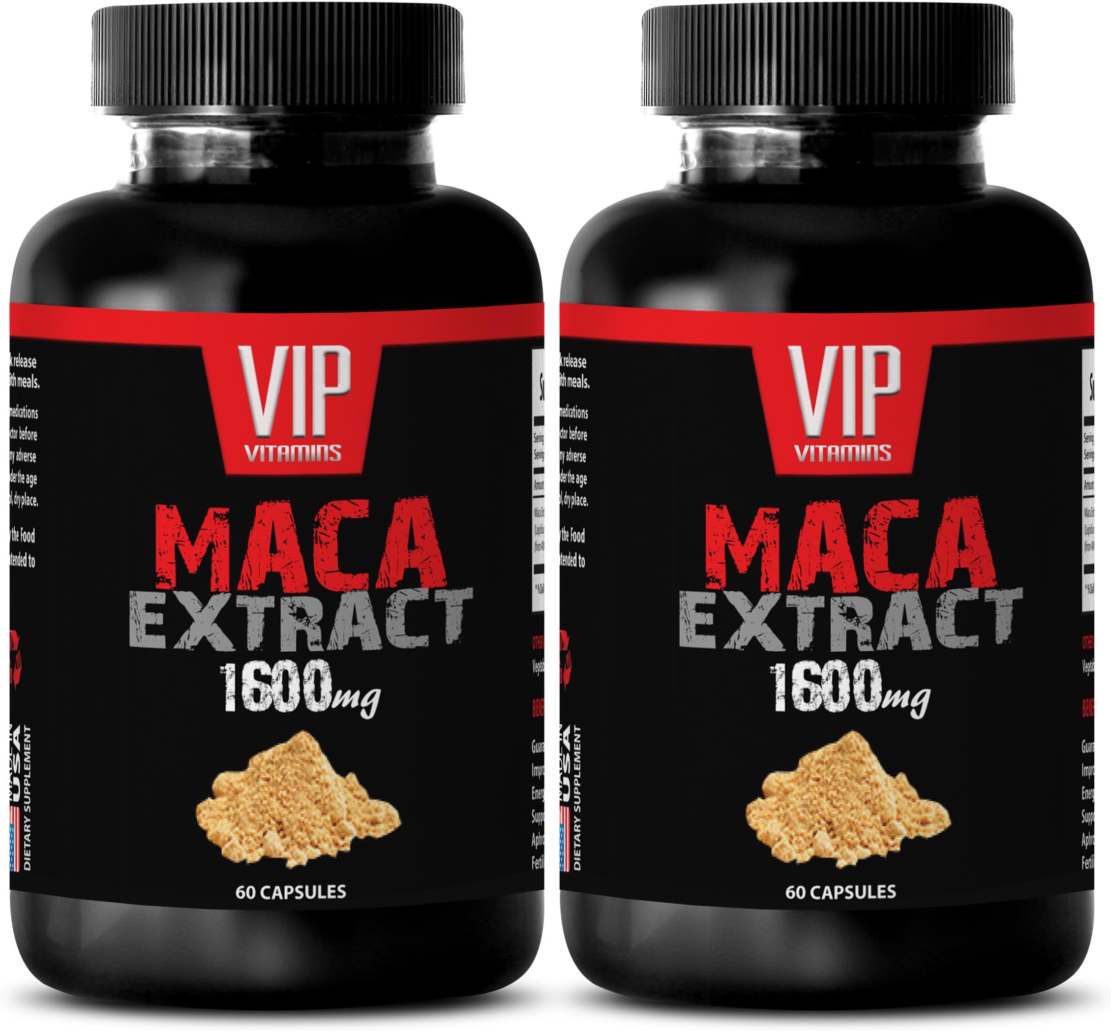 Female libido Pills - MACA Extract 1600MG - maca Extract Powder - 2 Bottles (120 Capsules)