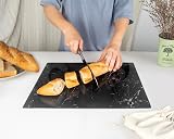 Kitchenville Glass Chopping Board 40x30 cm Black Marble Effect view 3