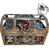 50-55 pcs Mystery Jewelry Jar for Women,Y2K Gothic Mystery Witchy Jewelry Box Gift Set(Goth Boho Mixed Punk Everyday Necklaces,Earrings, Rings,Bracelets),Exclusive Fashion Gift for Her