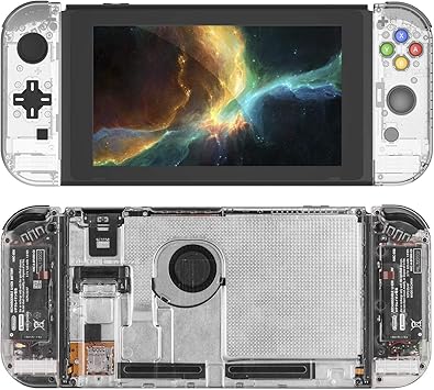 Amazon Com Diy Replacement Shell Case Set For Nintendo Switch Full Set Buttons Soft Touch Grip Back Plate For Nintendo Switch Console Ns Nx Joycon Handheld Controller Housing Full Set D Pad Clear Computers