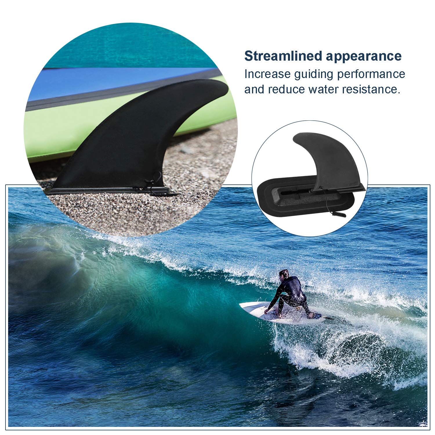 Pinna Per Kayak Skeg Tracking,Pinna Per Tavola Da Surf, Pinna Per Tavola Da Paddle Gonfiabile