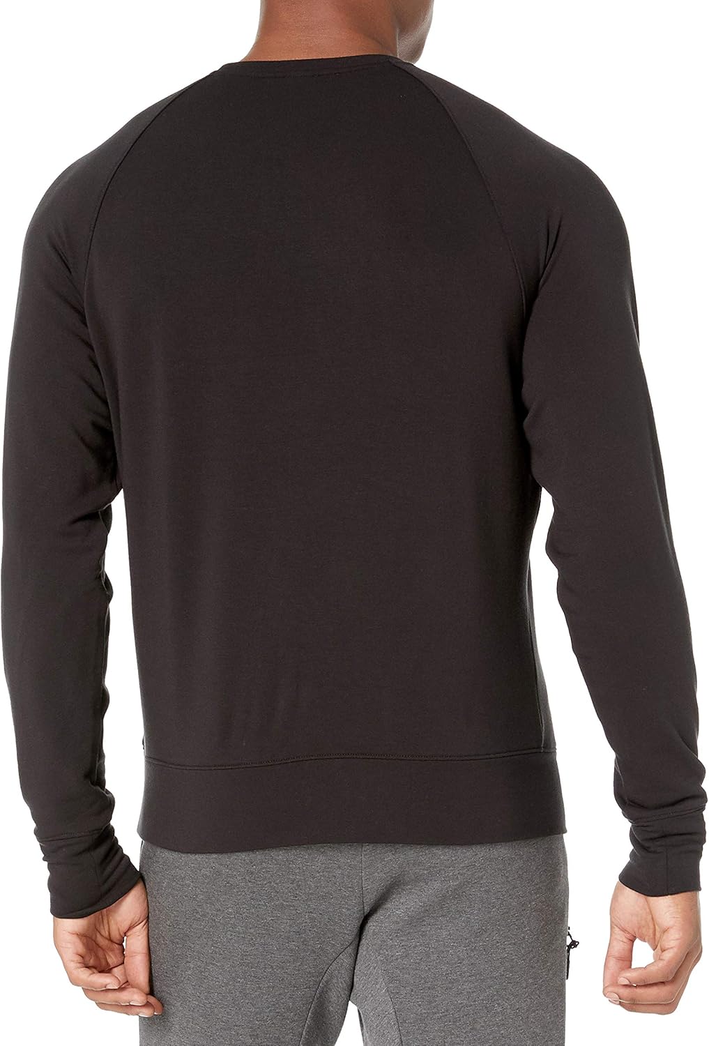 Peak Velocity Men's Yoga Luxe Fleece Crew-Neck Sweatshirt: Clothing