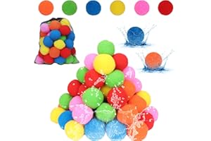 SUPHAN Reusable Water Balloons, Reusable Water Balls Water Games for Kids Outside, Water Toys for Summer Fun Outdoor Play Backyard Pool Beach Game