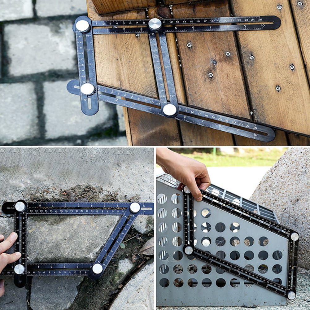 Multi-Angle Measuring Ruler Universal Angularizer Template Tool Aluminium Alloy Angularizer Ruler Layout Tool - Image 3