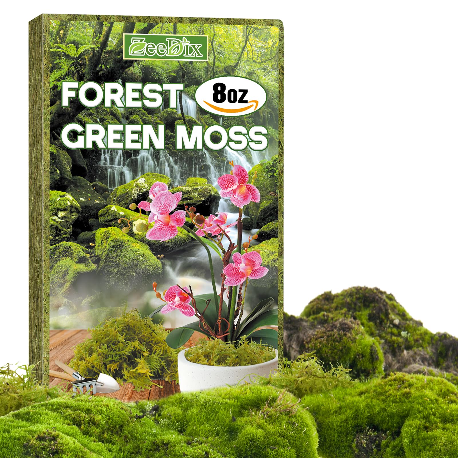 Photo 1 of ZeeDix Forest Moss for Plants Indoor, 8oz Dried Orchid Moss for Repotting, Natural Green Sphagnum Moss for Potted Plants Carnivorous Monstera Succulents Crafts Reptile Habitat (Expands to 12QT)