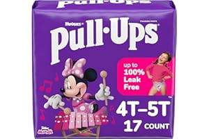 Pull-Ups Girls' Potty Training Pants, Size 4T-5T Training Underwear (38-50 lbs), 17 Count