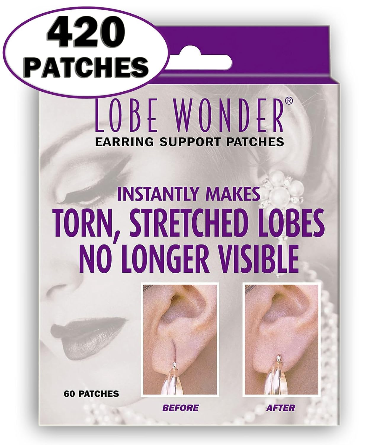Lobe Wonder 420 Invisible Earring EarLobe Support Patches