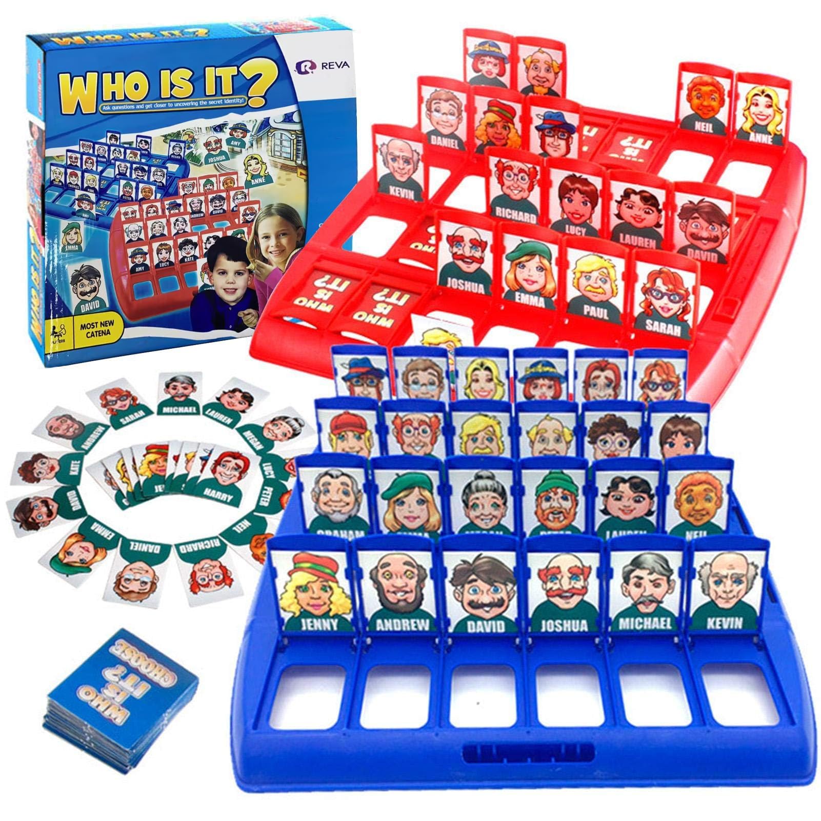 Photo 1 of Who is It? - Classic Family Guessing Board Game for Kids & Adults, Fun Puzzle Game for Travel, Parties & Game Night