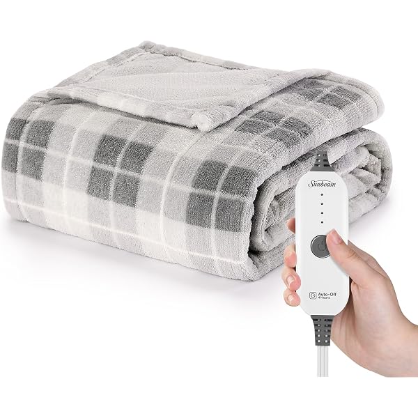 Sunbeam Heated Throw Blanket | Microplush, 3 Heat Settings, Charlotte Gray  : Amazon.ca: Home