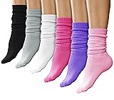 Winterlace 6 Pairs Slouch Socks for Women, Heavy