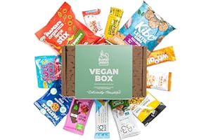 BUNNY · JAMES · Vegan Gluten-Free Snack Gift Box: Variety of Delicious and Tasty Vegan Candy, Chips, Protein Bars, Cookies - Ideal Gift for Kids, Women, Men, Families and Holidays