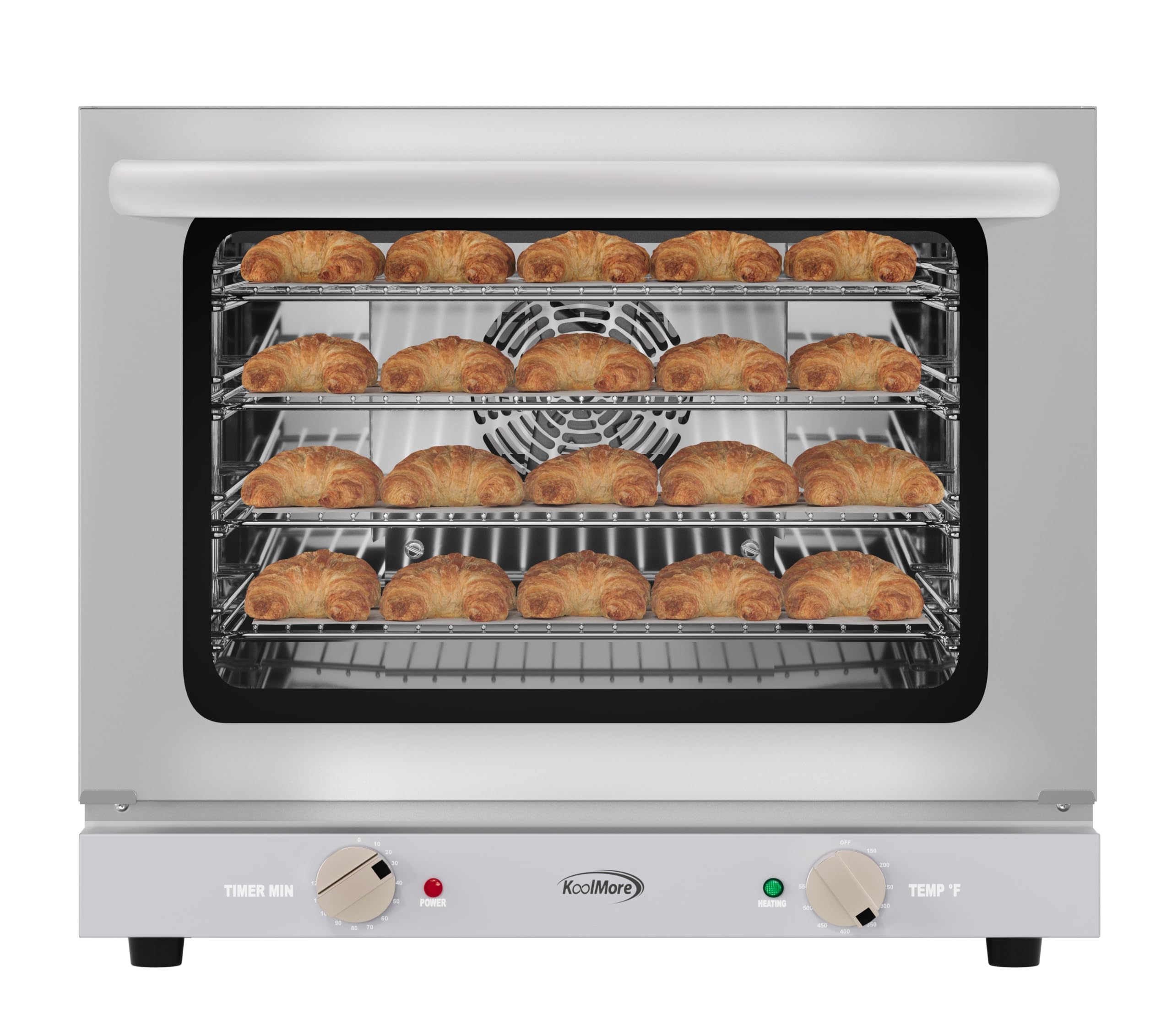 Photo 1 of KoolMore 23 in. Countertop Convection Oven for Half-Size Pans with 4 Racks and 2800W of Power in Stainless-Steel - 208/240V, 2.3 cu. ft. ETL Listed (KM-CTCO220-23)