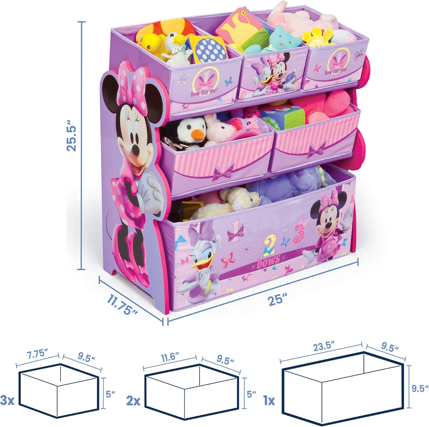 Amazon Co Jp Disney ディズニー ミニー デイジー たくさん収納できる 収納ラック おもちゃ箱 6ケース 並行輸入品 おもちゃ