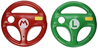 HORI Mario Kart 8 Racing Wheel Set (Mario & Luigi) - Nintendo Wii U by Hori