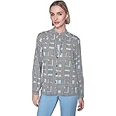 Karl Lagerfeld Womens Long Sleeve Soft Suiting Blouse
