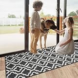 SHACOS Black Runner Rug 50 x 150 cm Non Slip Washable Hallway Rug view 6