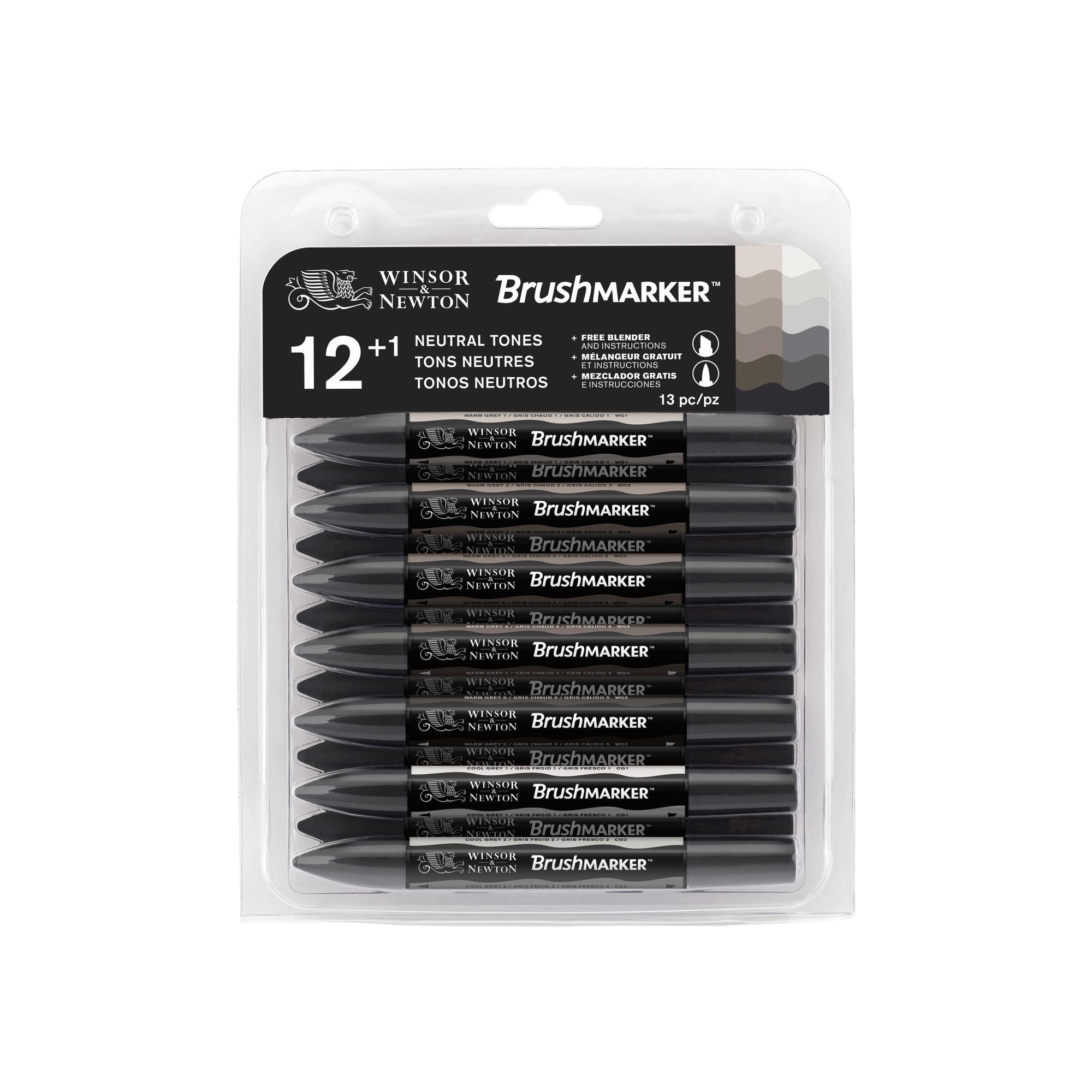 Winsor & Newton BrushMarker - Set of 12 - Neutral Tones