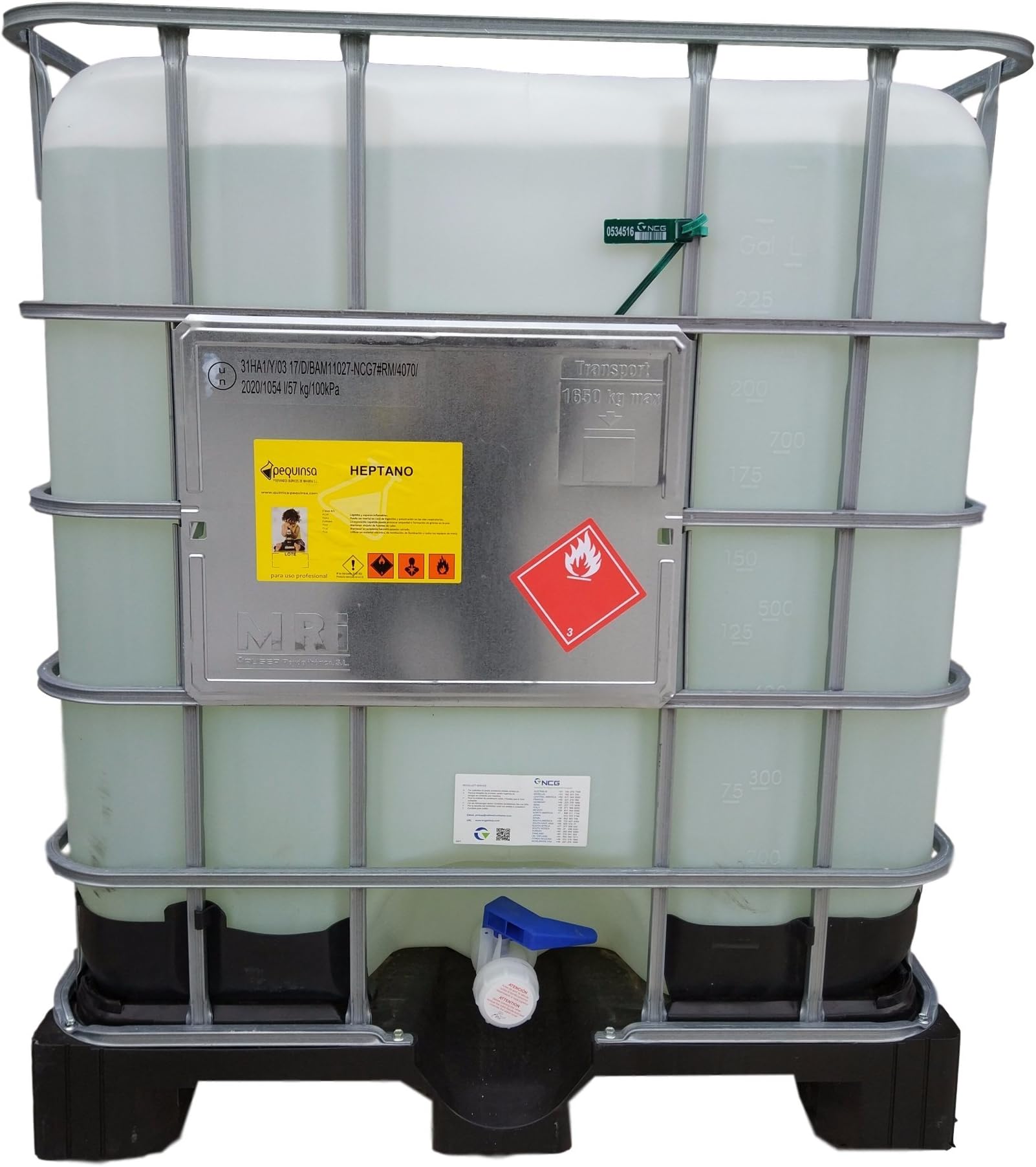 heptano, Supply in Tank 1000 Litres.