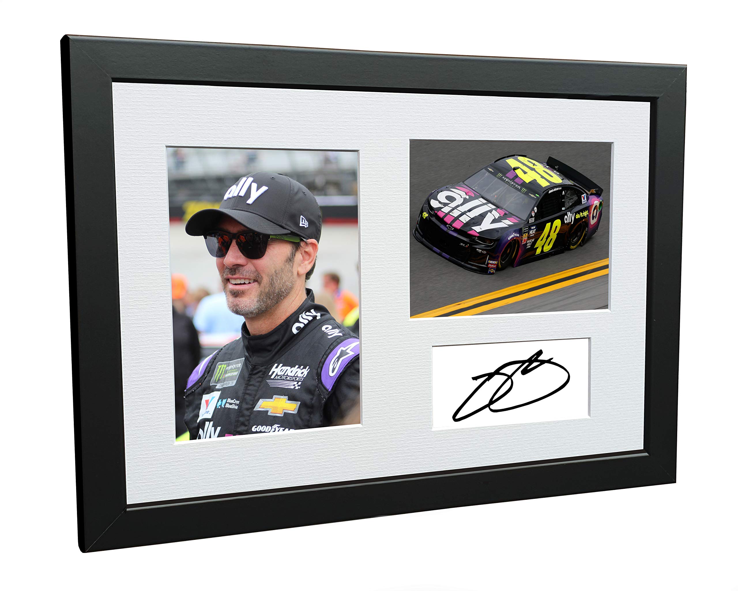 Kitbags & Lockers 12x8 A4 Jimmie Johnson NASCAR Chevrolet Camaro ZL1 Hendrick Motorsports Signed Autographed Photo Photograph Picture Frame Poster Gift