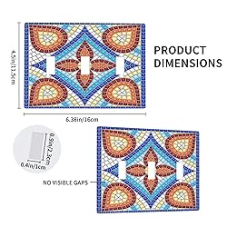 Moslion Blue Ceramic Flower Petal Triple Gang