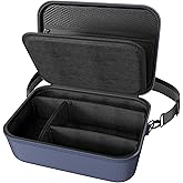ProCase Hard Shell Camera Case for Canon Rebel T7/EOS R100/R50/DSLR/SLR/Nikon/Sony/Mirrorless Cameras, Soft Padded Digital Camera Travel Bag with 1 Shoulder Strap and 3 Adjustable Dividers -Navy