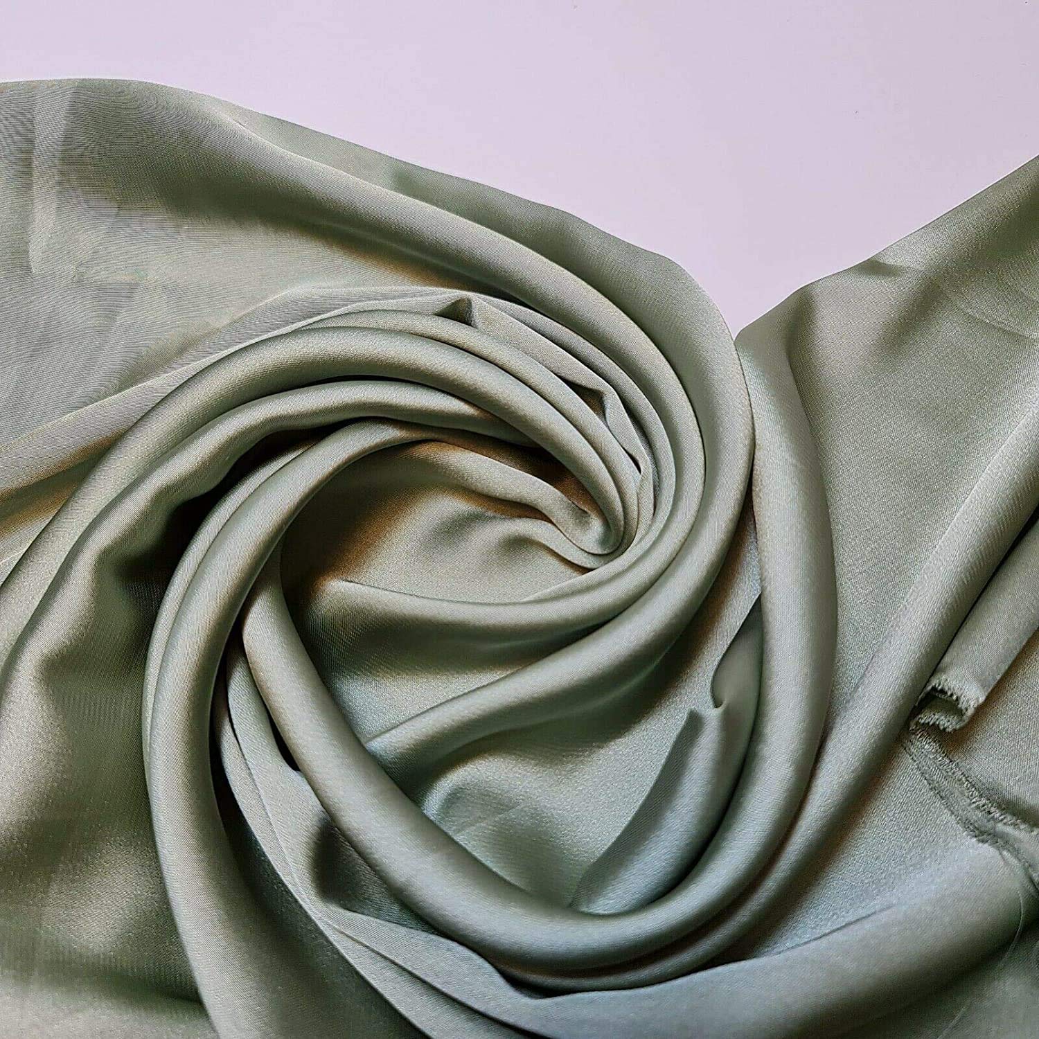 Charmeuse Satin Lightweight Bridal Dress Drape Décor Fabric 44" (Mint)