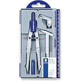 STAEDTLER 550 02 Noris School Compass with Centre Wheel, Extension Bar, Universal Adapter and Lead Box (350 mm Diameter)
