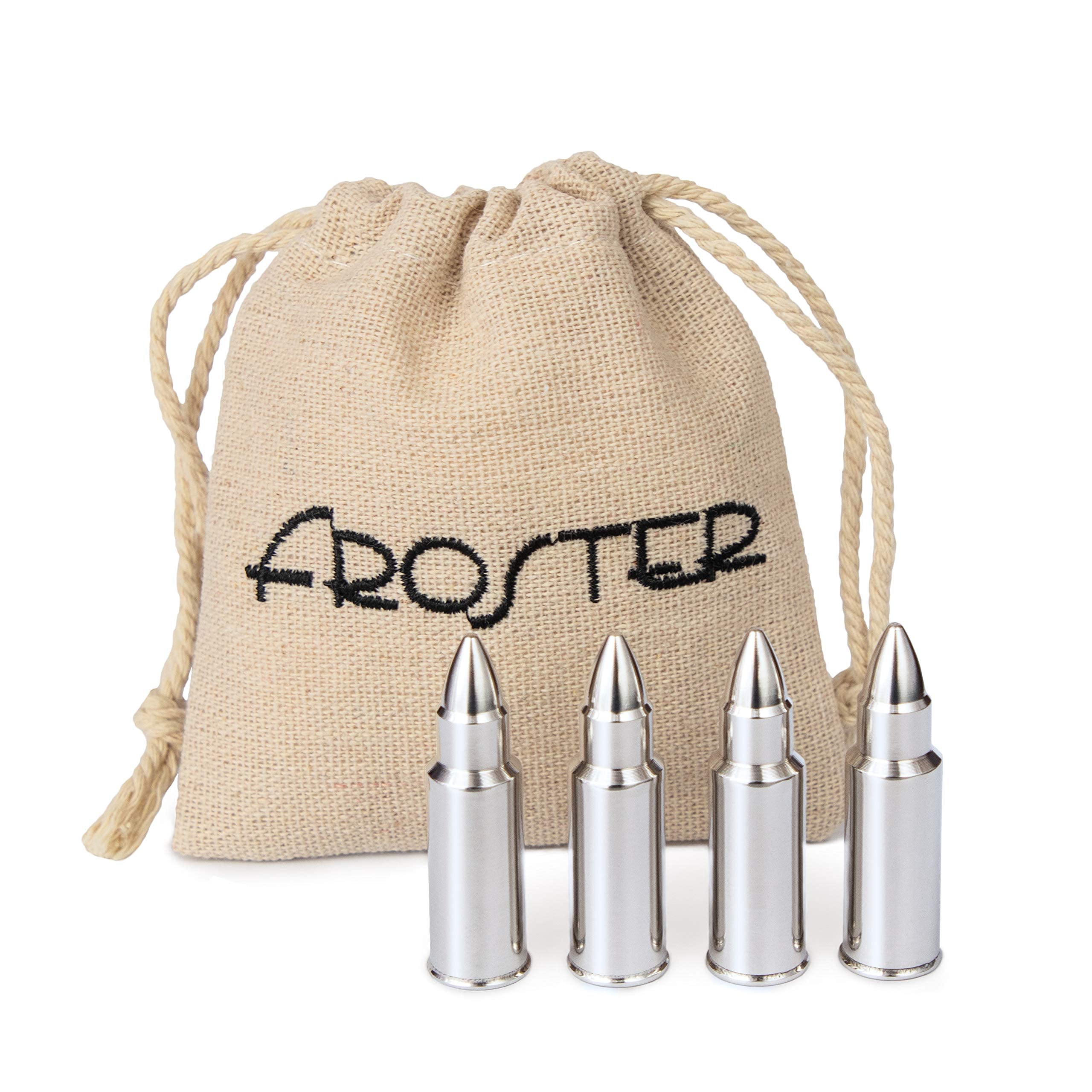 Froster Metal Ice Cubes, Set of 4 Whisky Stones