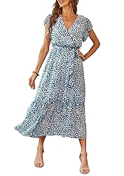 PRETTYGARDEN Women's Summer Floral Boho Dress Wrap