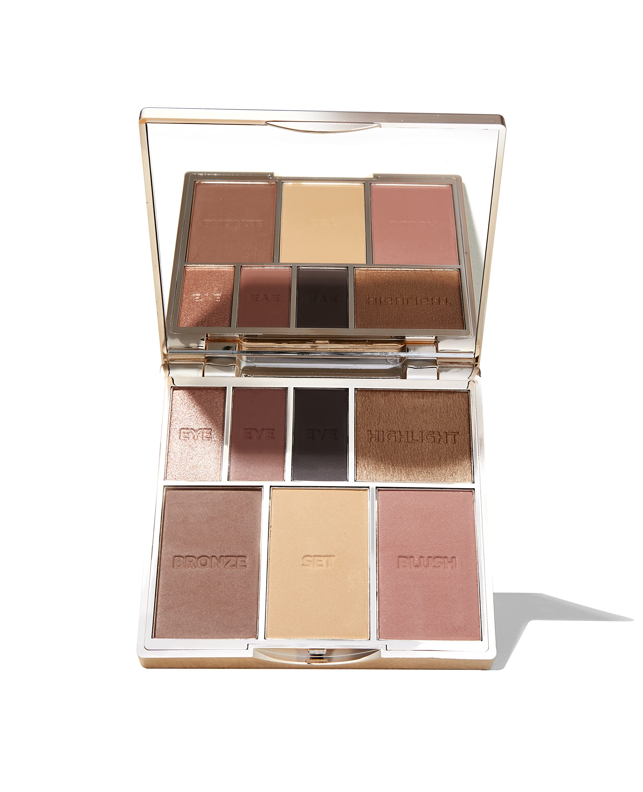 Bare Basics Face & Eye Palette from Sculpted by Aimee (Nude 02) - Travel-Friendly, Nude Look Eyeshadow, Highlight, Bronzer, Blush & Setting Powder — image 1