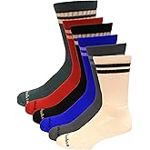 Columbia Men's Crew Socks 6 Pair, Assorted, One Size