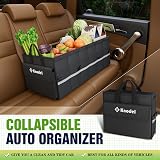 K KNODEL Car Boot Organizer with Foldable Cover Large 3 Compartments view 2