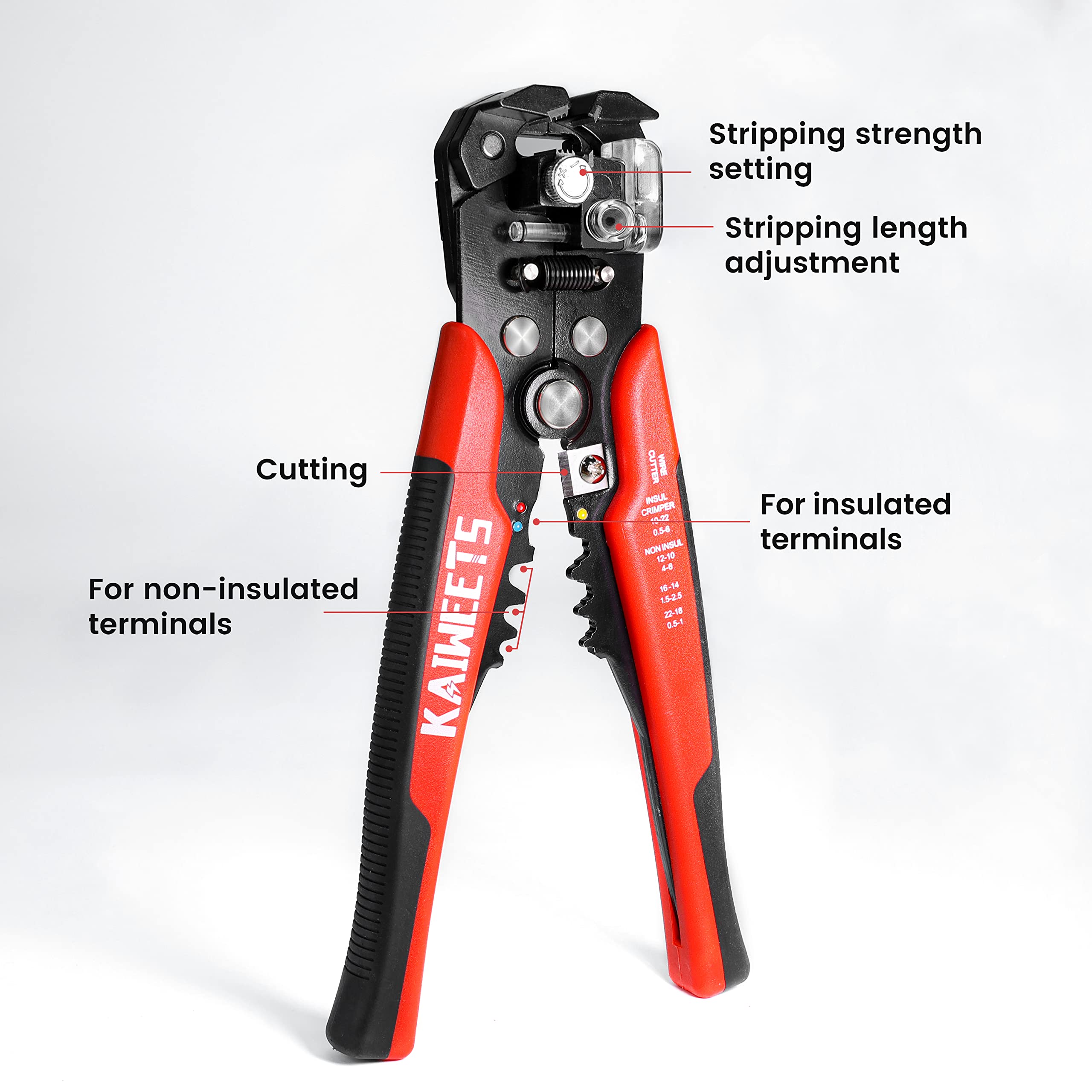 Mua KAIWEETS Multi-Wire Stripper, Automatic Wire Diameter Adjustment ...