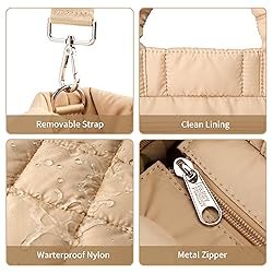 KALIDI Quilted Tote Bag Small Puffer Crossbody Bag